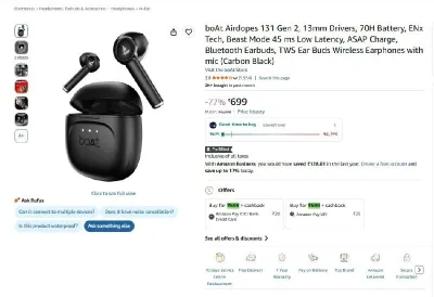 Boat Airdopes 131 Gen 2 at ₹699