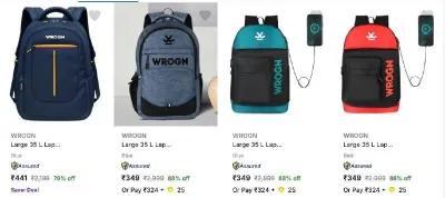 WROGN Laptop Bags upto 83% Discount