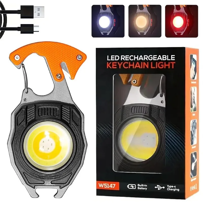 KLIFFOO Keychain LED Flashlights, Rechargeable Flashlight Torch 7 Light Modes at ₹449