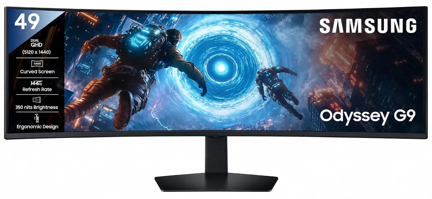 Samsung 49" (124 cm) Odyssey G9 Curved Gaming Monitor at ₹82,799