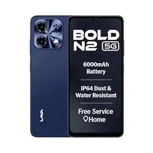 SBI Card Offer] Lava Bold N2 5G (Billionaire Blue, 4GB RAM, 128GB Storage) at ₹13,748