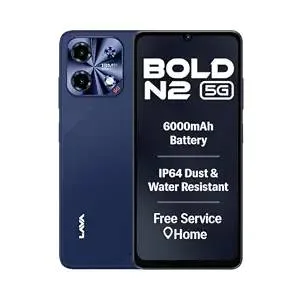 SBI Card Offer] Lava Bold N2 5G (Billionaire Blue, 4GB RAM, 128GB Storage) at ₹13,748