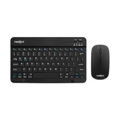 Frontech Wireless Mini Keyboard & Mouse Combo, Bluetooth 5.2, 78 Keys, 1600 DPI Mouse, Rechargeable Battery, Type-C Charging, 10m Range, Sli at ₹759