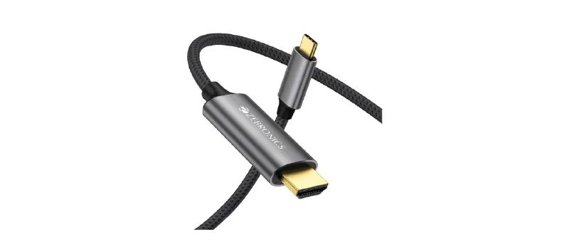 Zebronics Type C to HDMI Cable, 4K at ₹60