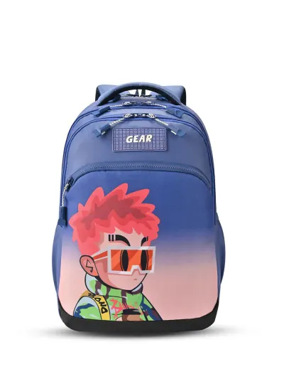 Gear Tango Graphic Printed Medium Ergonomic Laptop Compartment Structured Backpacks at ₹389
