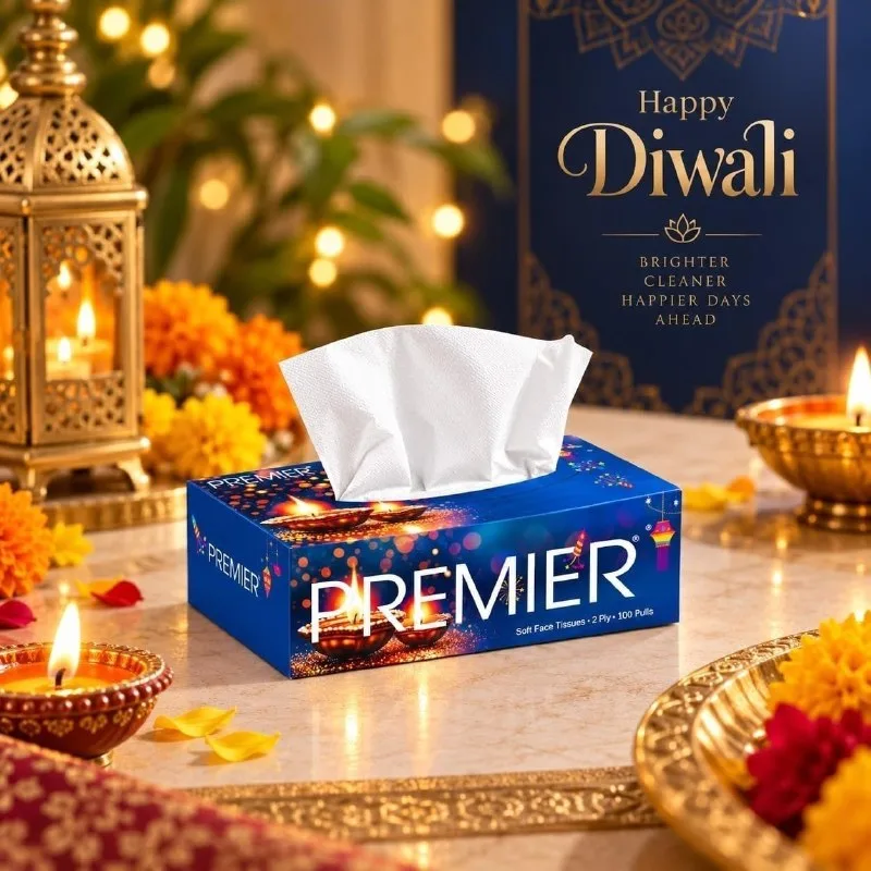 Premier 2-Ply Tissue Paper Box (100 Pulls x 2) at ₹99