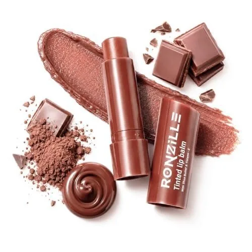 Ronzille Choco Crush Tinted Lip Balm 4.5g | Hydrating Lip Balm with Shea Butter & Vitamin E | Moisturizing, Soft Tint, Smooth & Nourishing L at ₹99