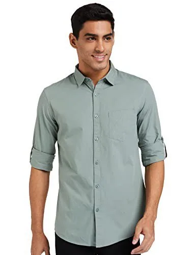 Symbol Men's Cotton Shirt | Casual | Plain | Full Sleeve | Summer - Regular Fit (Available in Plus Sizes) at ₹349