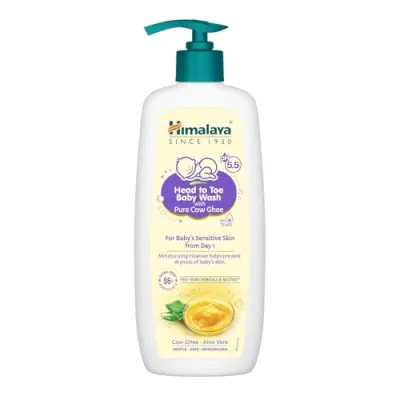 Himalaya Baby Head to Toe Wash with Pure Cow Ghee 400ml|For Sensitive Skin at ₹232