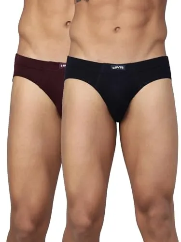 Levi's 011 Comfort Brief for Men | 100% Pure Cotton | Breathable | Durable | Anti-Roll Waistband | Extra Supportive Gusset | Dual Layer 3D P at ₹210