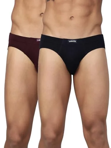 Levi's 011 Comfort Brief for Men | 100% Pure Cotton | Breathable | Durable | Anti-Roll Waistband | Extra Supportive Gusset | Dual Layer 3D P at ₹210