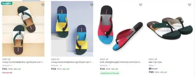 Foot Up Mens Slippers & Flip Flops from ₹135