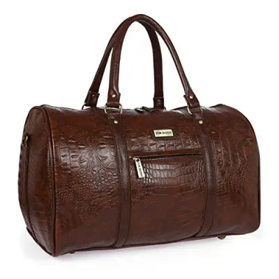 Fur Jaden Brown Textured Leatherette Stylish & Spacious at ₹659
