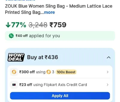 ZOUK HANDBAGS UPTO 85% OFF + 100x SUPERCOINS BOOST