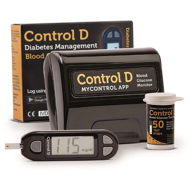 Control D Blood Glucose Monitor (Pack of 50 Strips, Black) at ₹462