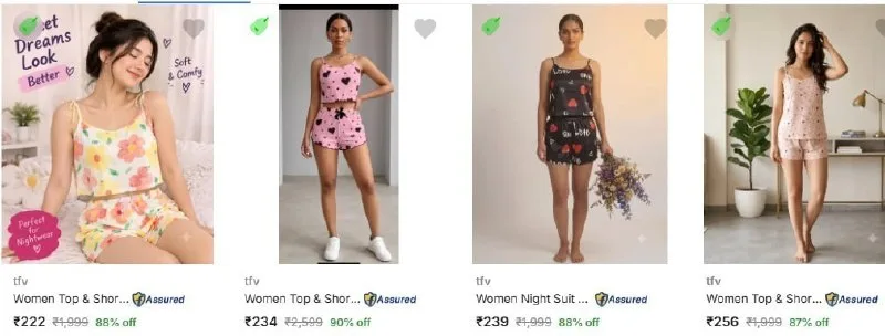 Minimum 80% Off - Women's Night Suits