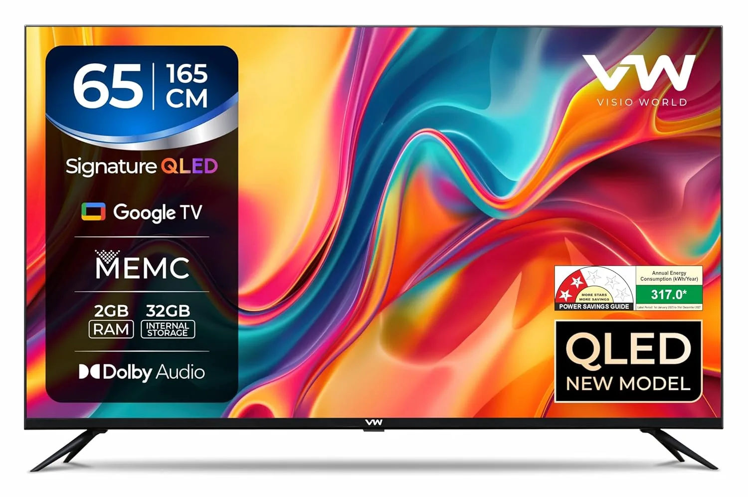 65 inch QLED 4K Google TV VW65GQ2 at ₹45,999