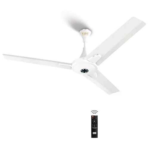 KUHL Prima A7 1200mm Decorative 65% Power Saving BLDC Ceiling Fan with Remote | 29W | BEE 5 Star Rated & ISI Marked | High Air Delivery with at ₹2,134