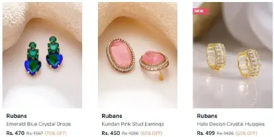 Upto 75% Off On Rubans Earrings