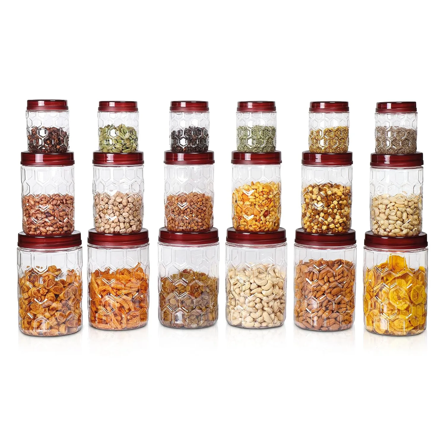 MILTON Hexa Airtight Containers Set Of 18 at ₹497