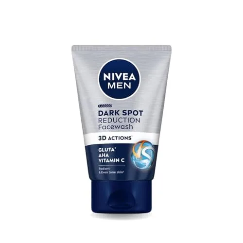 NIVEA MEN Dark Spot Reduction Face Wash | Gluta, AHA, Vitamin C | Helps Reduce the Appearance of Tan | Dark Spot Reduction for Radiant and E at ₹118