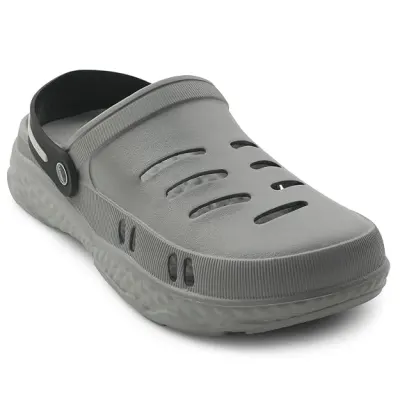 Liberty A-HA BEACHRIDEM Clogs for Men - Black & Grey EVA Slip-On Casual Clogs | Soft Moulded Footbed, Lightweight Everyday Footwear for Home at ₹331
