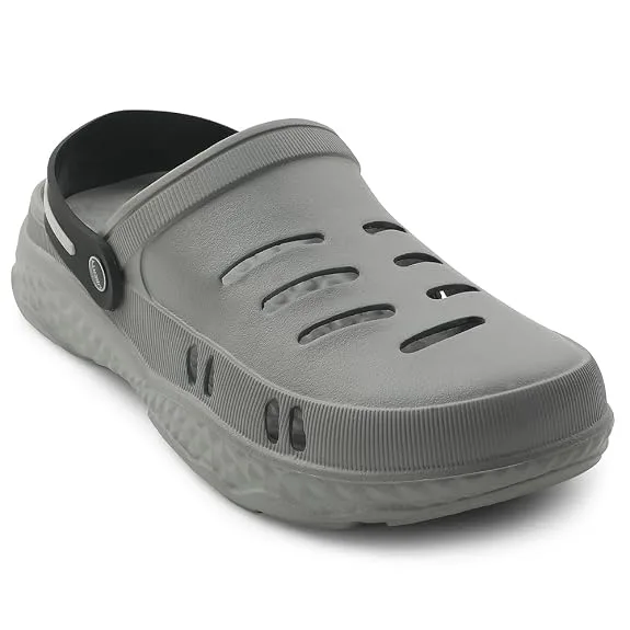 Liberty A-HA BEACHRIDEM Clogs for Men - Black & Grey EVA Slip-On Casual Clogs | Soft Moulded Footbed, Lightweight Everyday Footwear for Home at ₹331