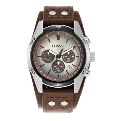 Fossil Cuff Chronograph White Dial Men's Watch-CH2565 at ₹6,173