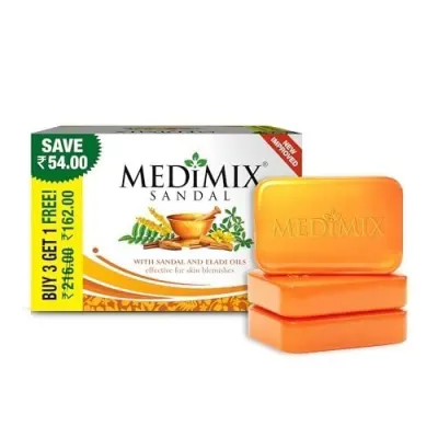 Medimix Sandal Bathing Bar | With Sandal And Eladi Oil - 125G | Free | Effective For Skin Blemishes at ₹135