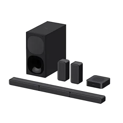 Sony HT-S40R Real 5.1ch Dolby Audio Soundbar for TV with Subwoofer & Wireless Rear Speakers, 5.1ch Home Theatre System (600W, Bluetooth & US at ₹20,48