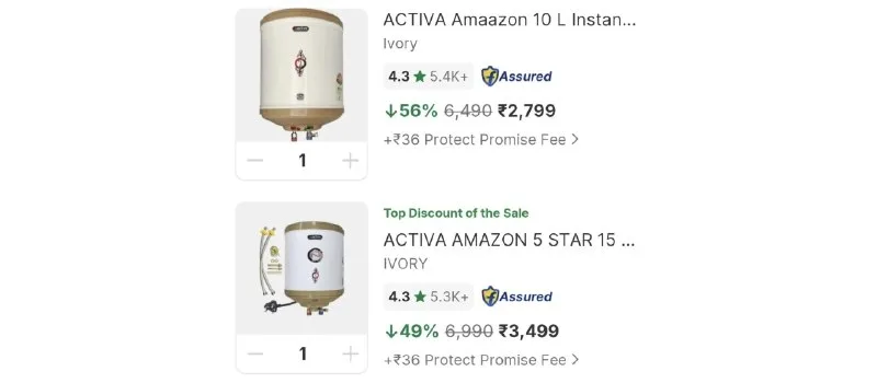 Loot Deals on Water Geysers at ₹2,799