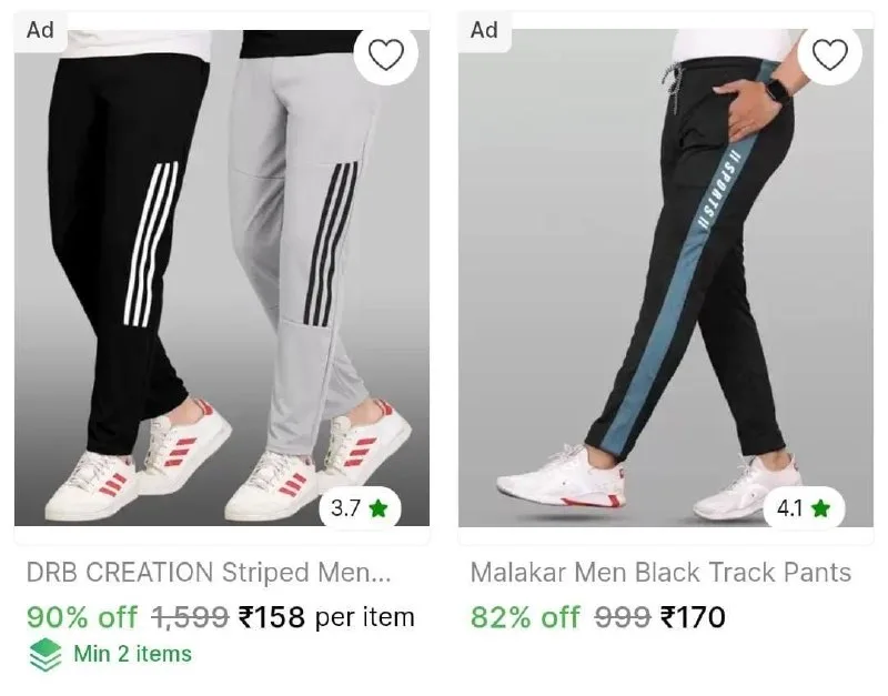 Men's trackpants from ₹158