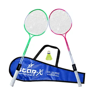 StarX Double Shaft Aluminum Badminton Racket, Set of 2 Piece at ₹229