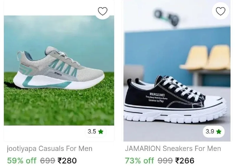 Men's casual shoes from ₹280