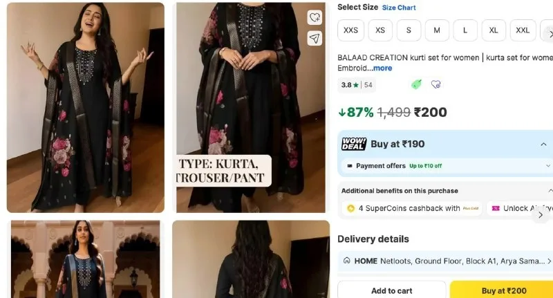 BALAAD CREATION Embroidered at ₹200