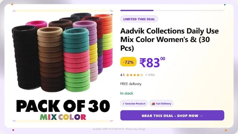 Collections 30 PCS Rubber Band at ₹83