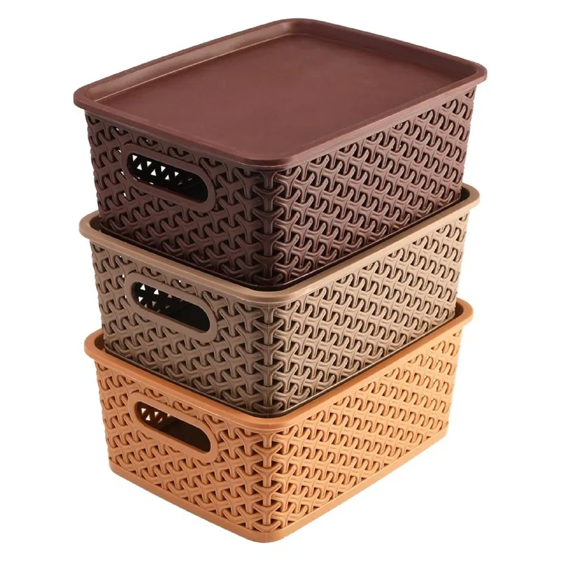 Kuber Industries Multipurpose Solitaire Storage Basket with Lid at ₹274