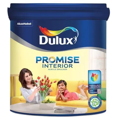 Dulux Promise Interior Emulsion Paint (1L, White) | Wall paint with Chroma Brite Technology for brighter longer-lasting colors | Rich finish at ₹195