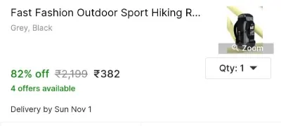Fast Fashion Outdoor Sport Hiking Rucksuck Travel Bag Daypack 70 L Laptop Backpack at ₹382