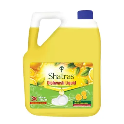 Shatras Dishwash Liquid Gel 5 Liter With Lime Fragrance | Dishwash Liquid Infused With The Power Of Lemons | Refreshing, Antibacterial & Lea at ₹261