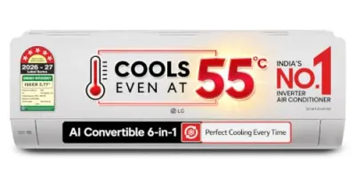 LG 1.5 Ton 5 Star,100% Copper Tubes, Inverter Split AC at ₹41,740