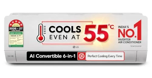 LG 1.5 Ton 5 Star,100% Copper Tubes, Inverter Split AC at ₹41,740