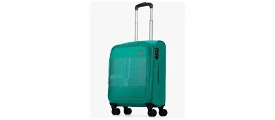 AristocratDuralite Soft Case Cabin 8-wheel Trolley Bag, Teal at ₹1,299