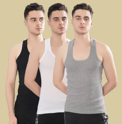 Dollar Bigboss Pack of 3 Derby RN Cotton Men Vest at ₹160