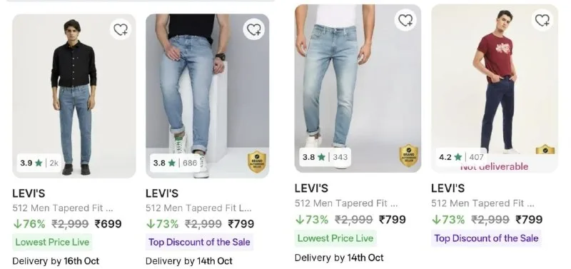 Levis from ₹699