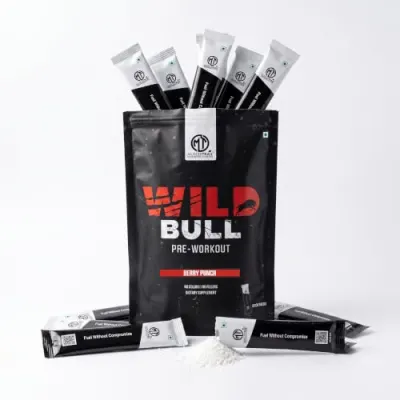 MuscleTrail Wild Bull Pre-Workout Supplement Powder | Explosive Energy, Focus & Endurance | Muscle Pump Formula | Gym & Fitness Booster for  at ₹199