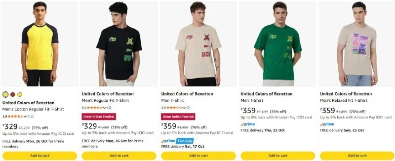 Upto 85% Off On UCB Clothing