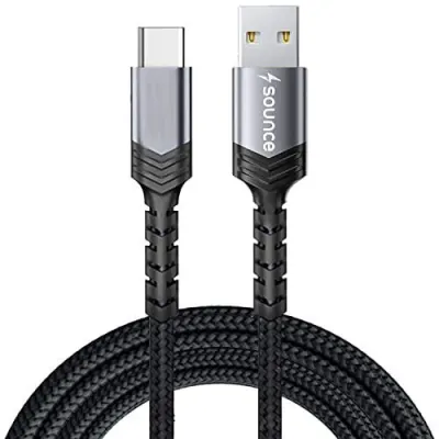Sounce USB To Type C 3A (66W) Fast Charging Cable Braided Cable For Mobile, Laptop, Tablets & Other Type-C Devices Supports PD Tech & QC 3.0 at ₹96