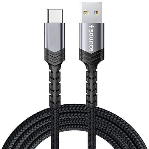 Sounce USB To Type C 3A (66W) Fast Charging Cable Braided Cable For Mobile, Laptop, Tablets & Other Type-C Devices Supports PD Tech & QC 3.0 at ₹96