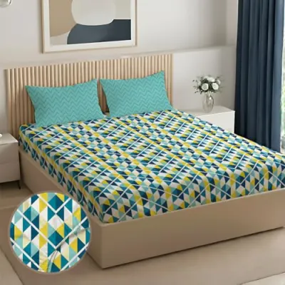 Livspace Bedsheet for Double Bed Queen Size | 78 x 60 Inches at ₹393